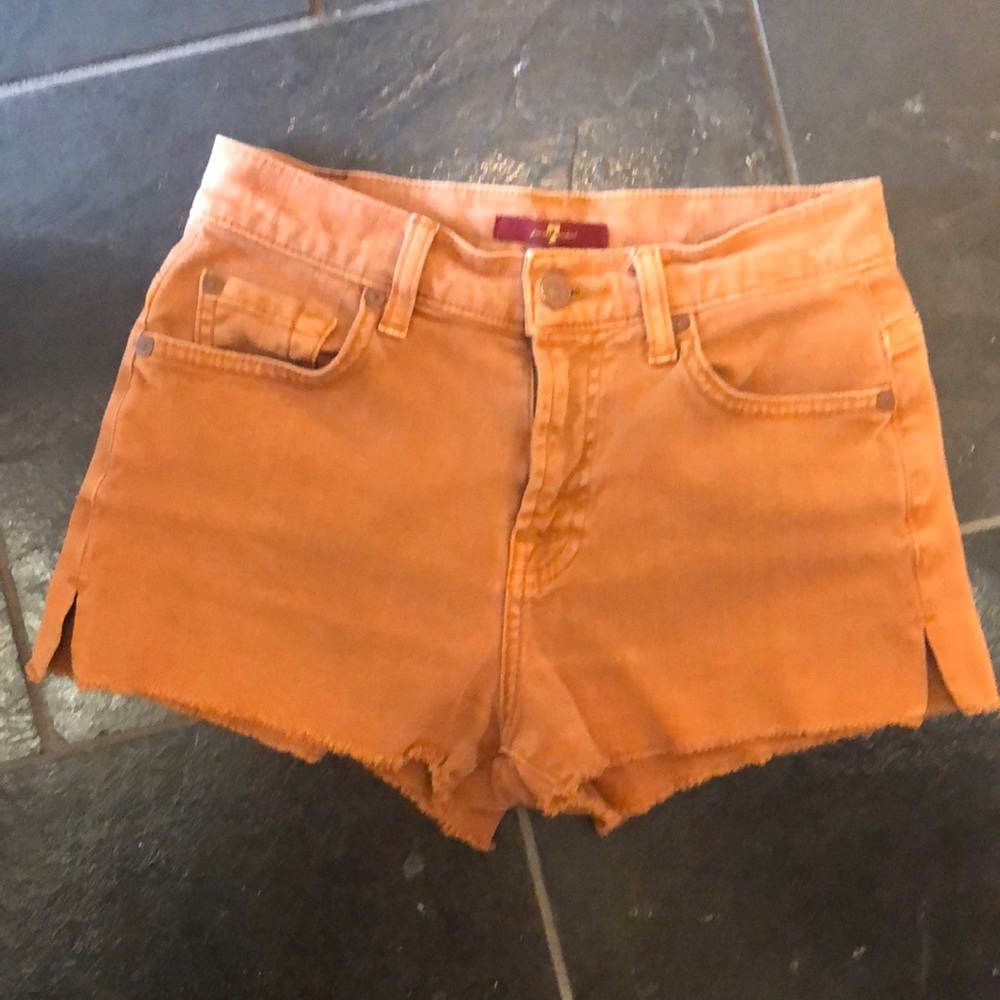High waisted denim shorts